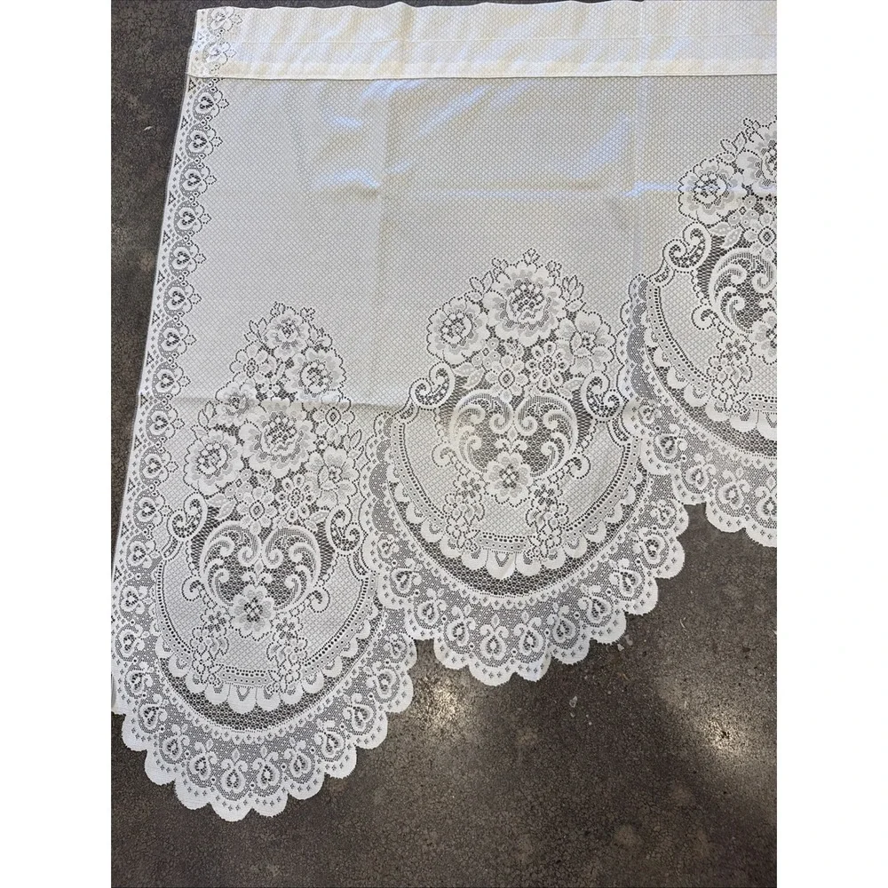 Vintage J.c. penney 78x30 inch Ecru Eva Valences Elizabeth Gray